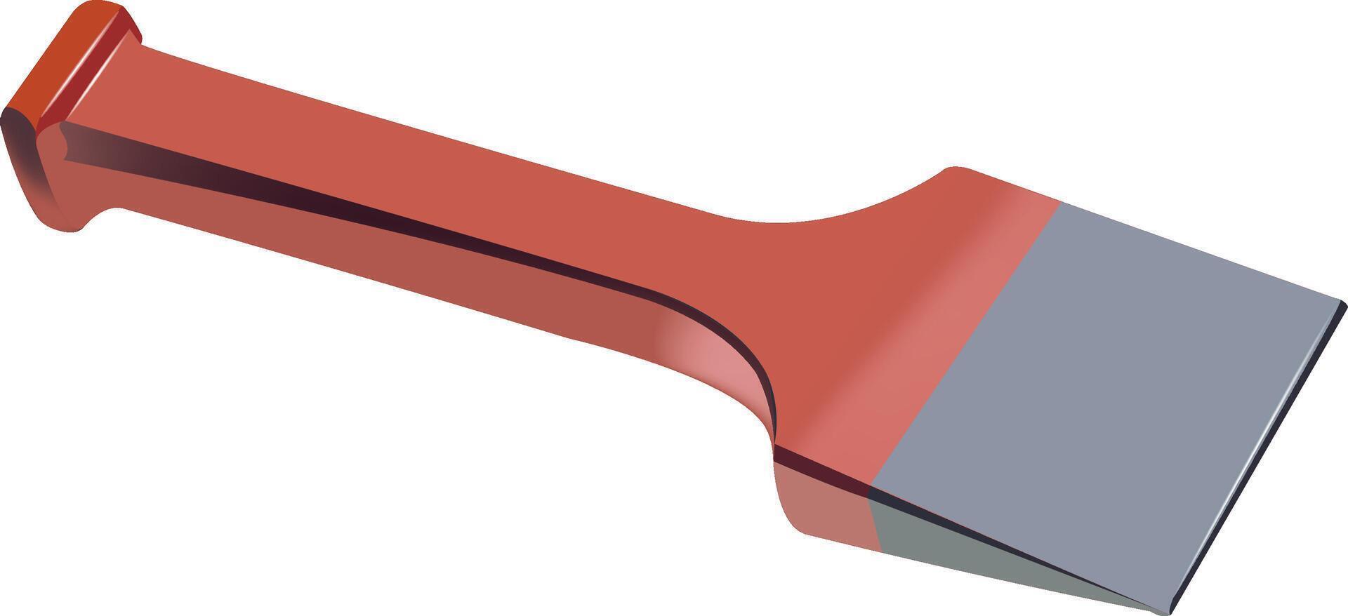 Detailed design of a red fireman's axe used for emergency situations vector