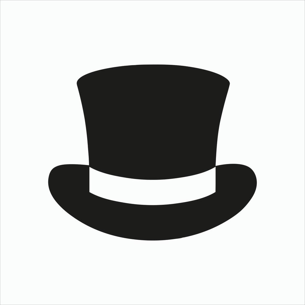 Top hat icon illustration isolated on white background vector