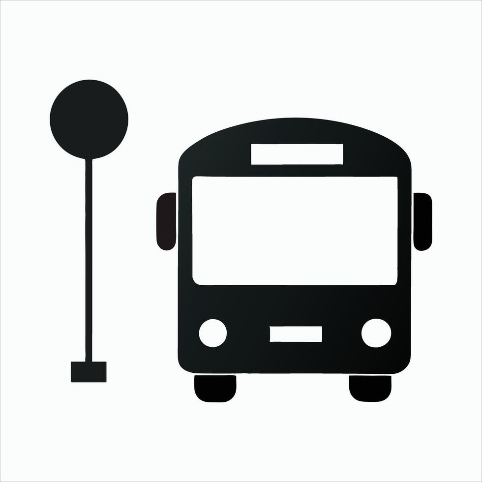 Bus icon isolated illustration on white background vector