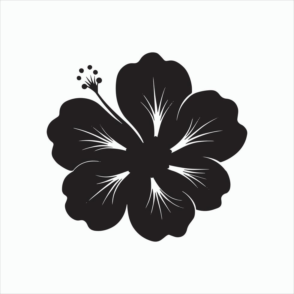 Hibiscus icon illustration isolated on white background vector