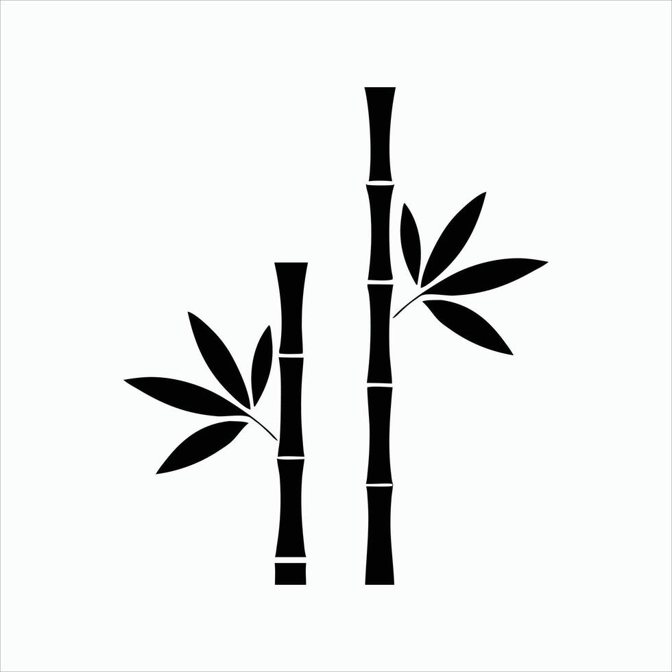 Bamboo icon illustration on white background vector