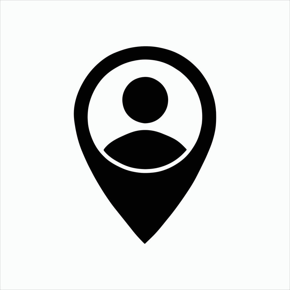 Location and Map Pin Icon Design on White Background vector