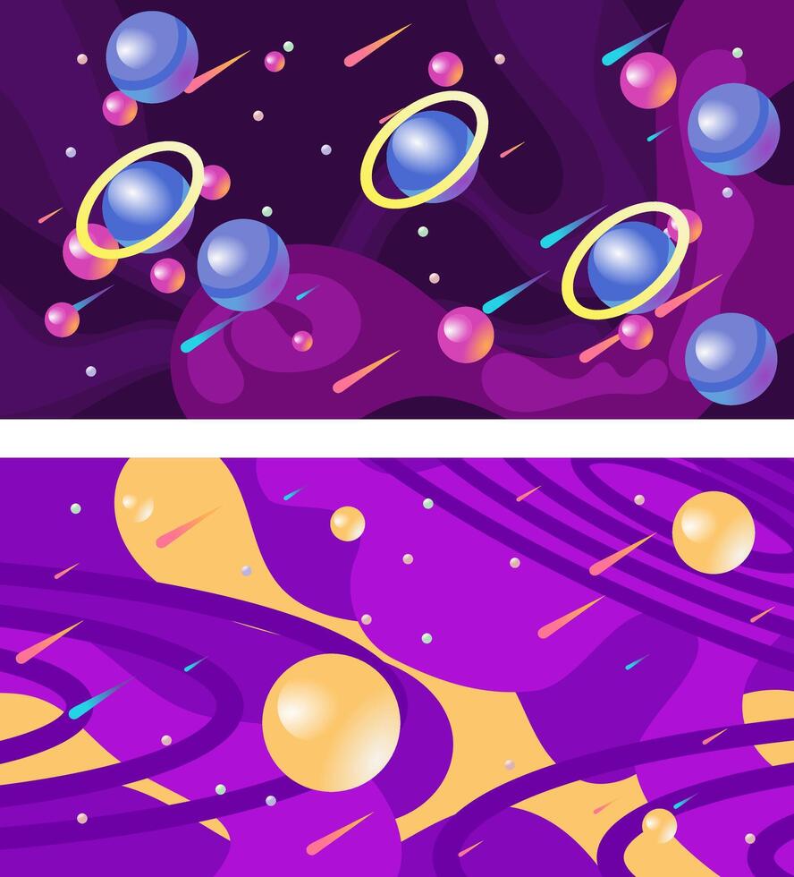 Dynamic Galactic Scene vector