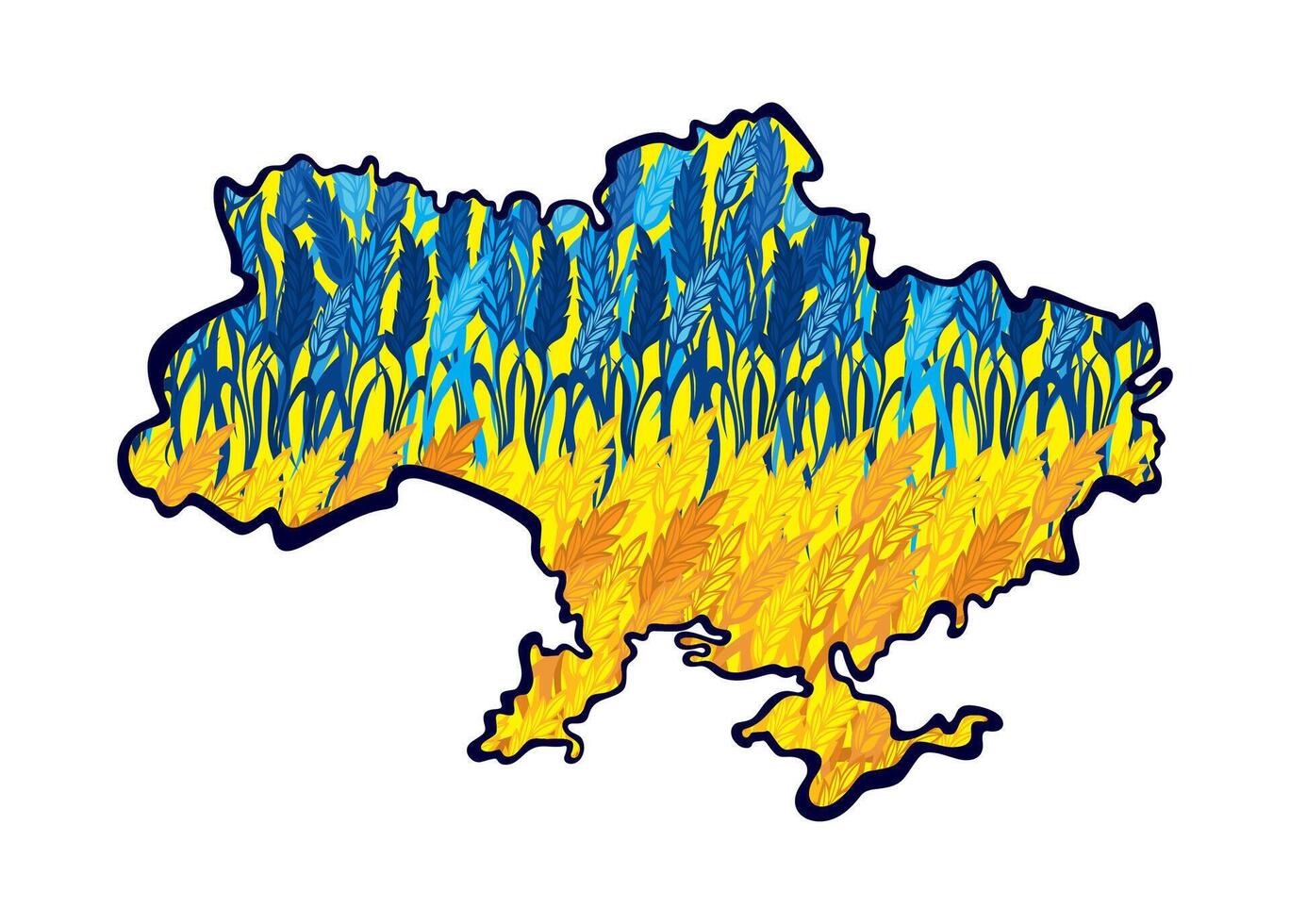 Map of Ukraine. flat illustration. White background. Isolated object vector