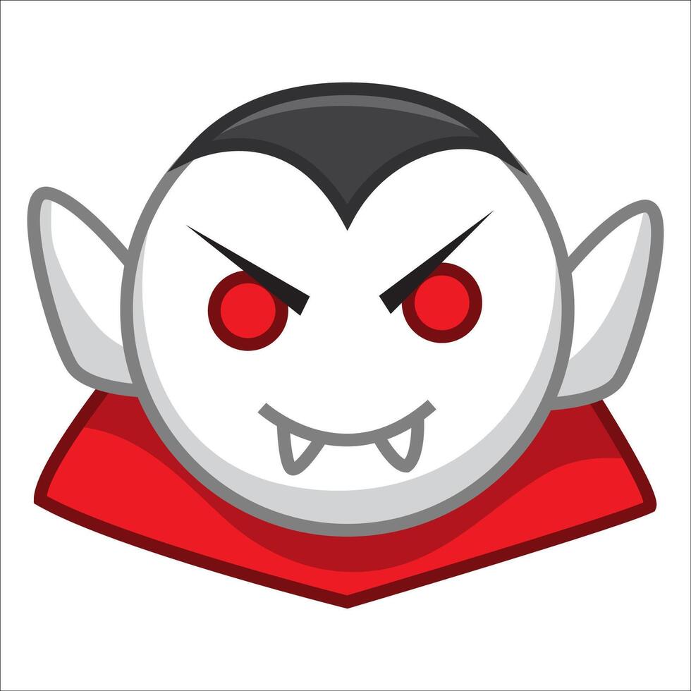 Cute dracula head isolated on white background vector