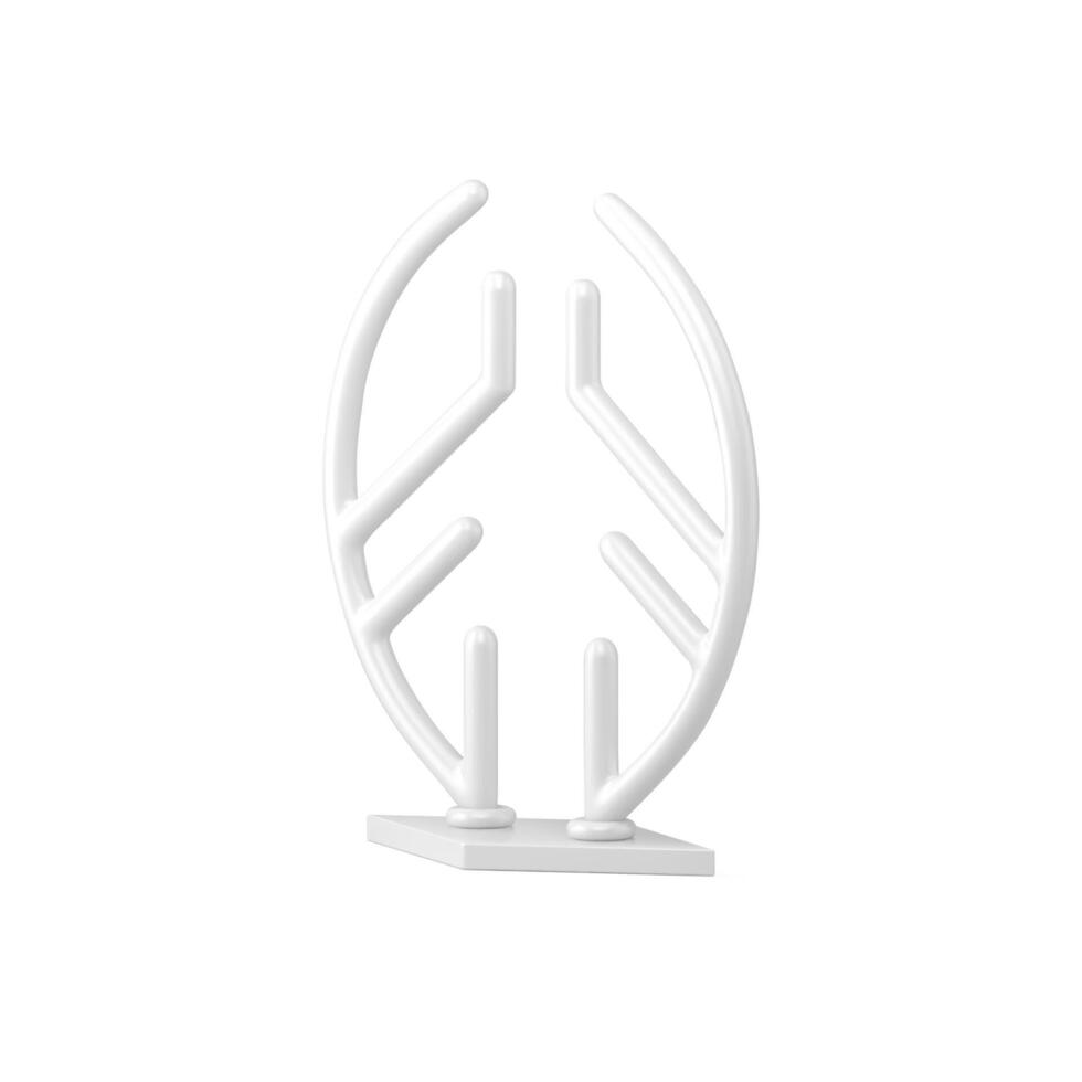 Minimalist Xmas spruce three dimensional decorative element realistic illustration vector