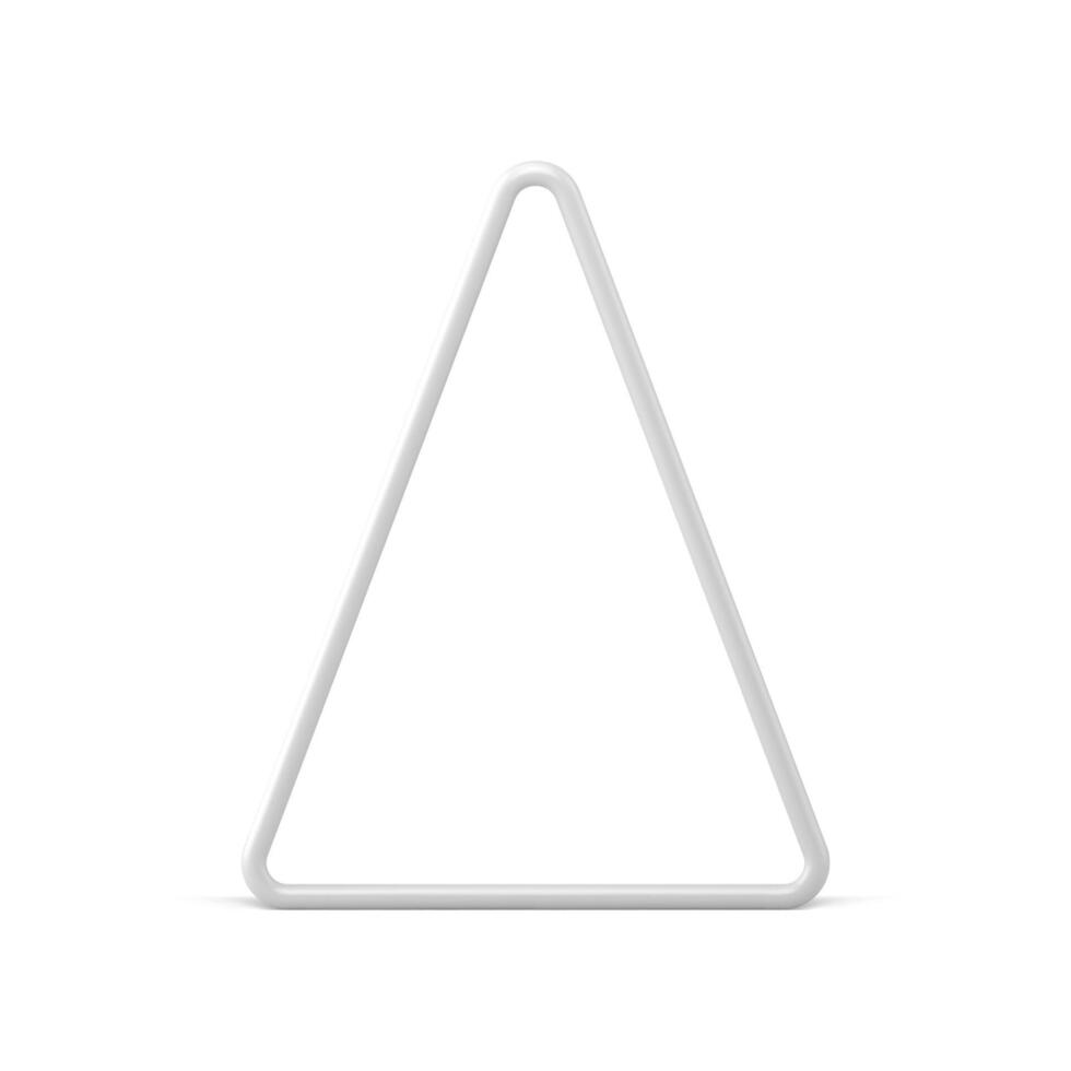 Realistic simple glossy triangle shape symbol traditional Christmas tree decorative design vector