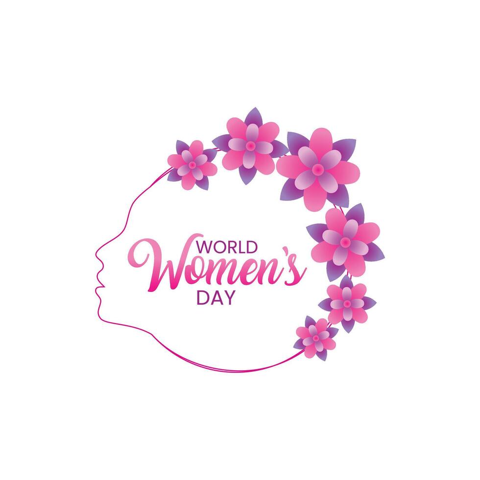 Happy Women's Day Floral Design vector