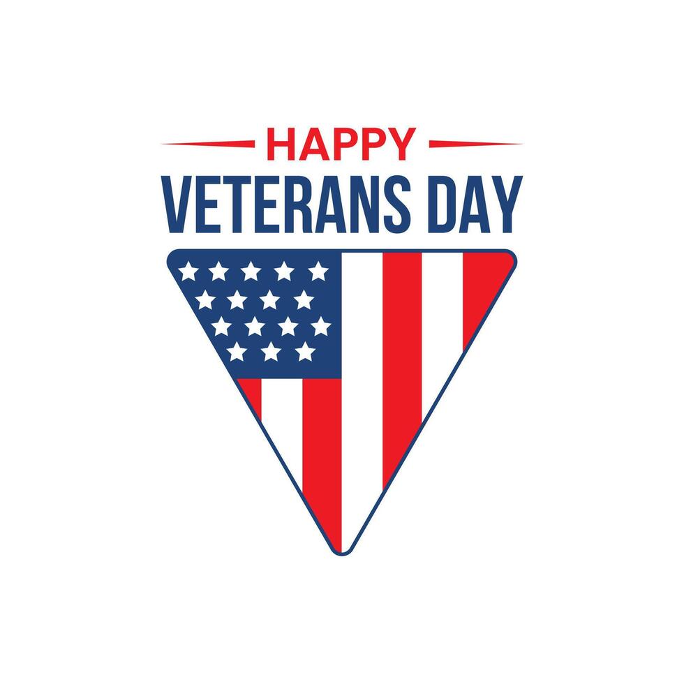 Happy Veterans Day Unique Design vector