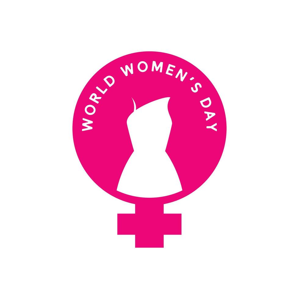 Happy Women's Day Female Symbol Design vector