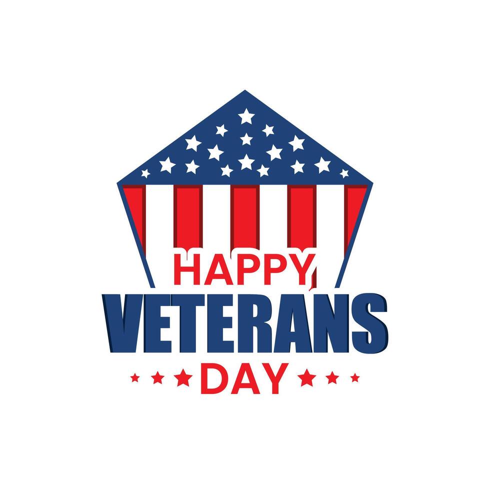 Happy Veterans Day Patriotic Design vector