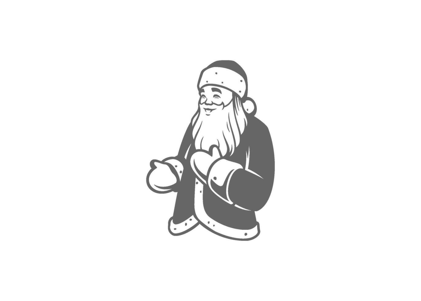 Happy Santa Claus talking and gesticulating illustration vector
