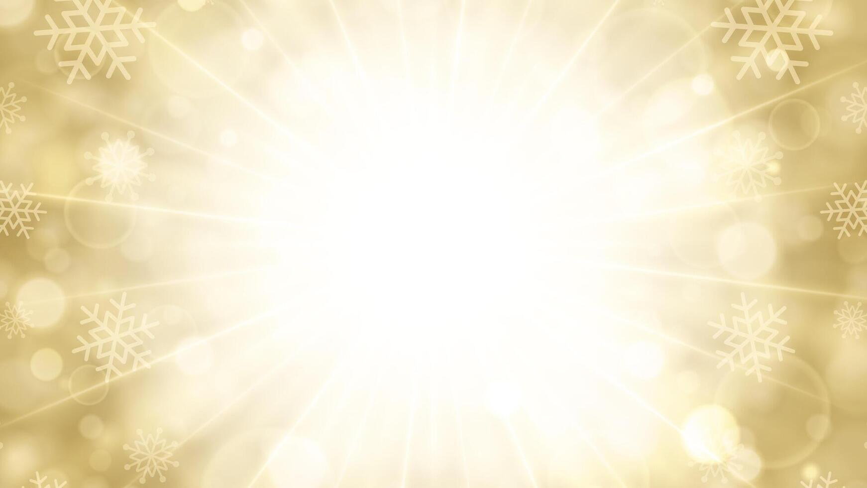 Luxury Christmas party background golden light snowflakes explosion 3d design realistic vector