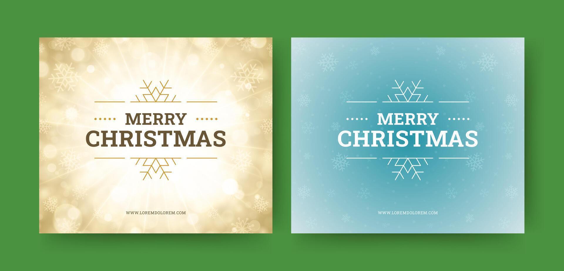 Merry Christmas social media post with snowflakes explosion design template set illustration vector