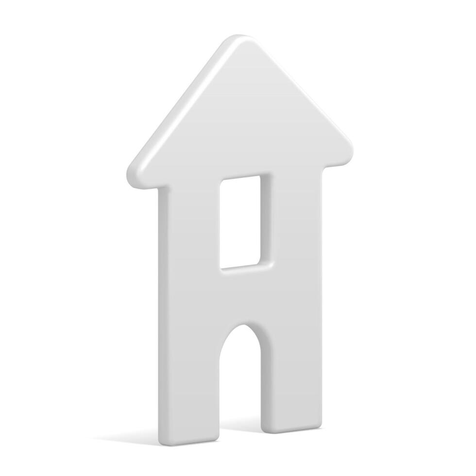 White elegance Christmas spruce toy two story village house realistic decorative design vector