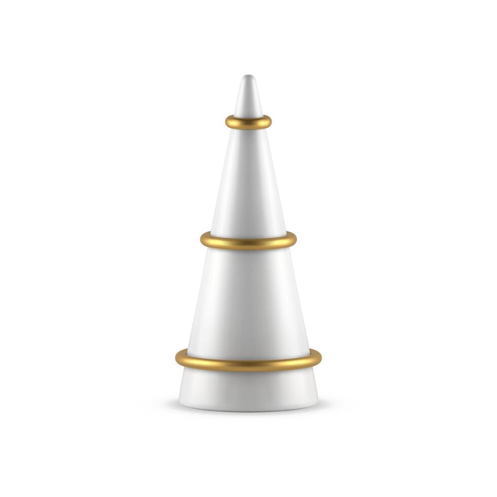 Tenderness abstract Xmas spruce cone shape festive holiday decorative design realistic vector
