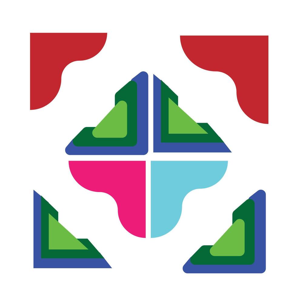 creative conner shape decoration vector