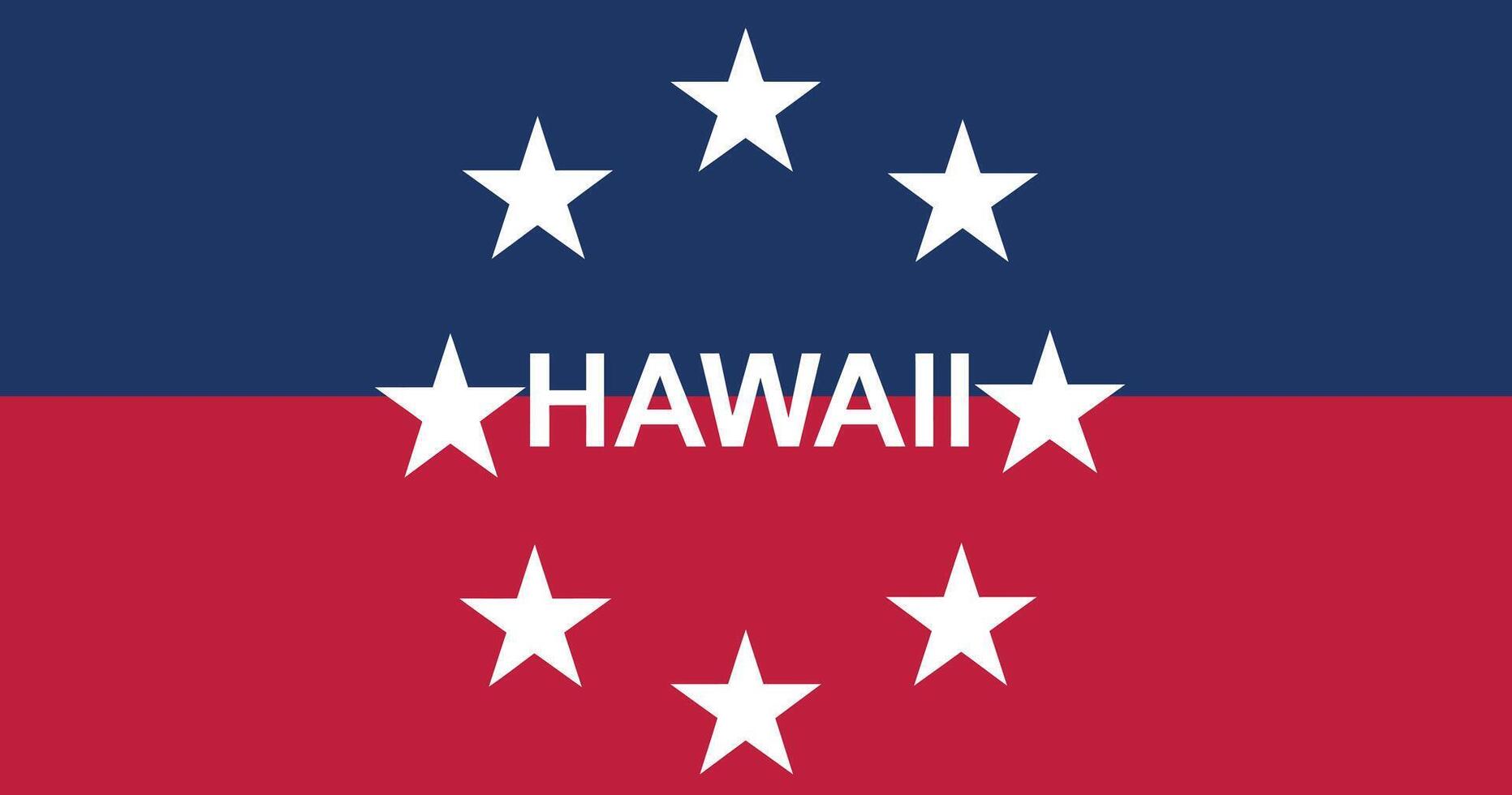 Top view of Governor of Hawaii pre 1959 , USA flag, no flagpole. Plane design layout Flag background vector