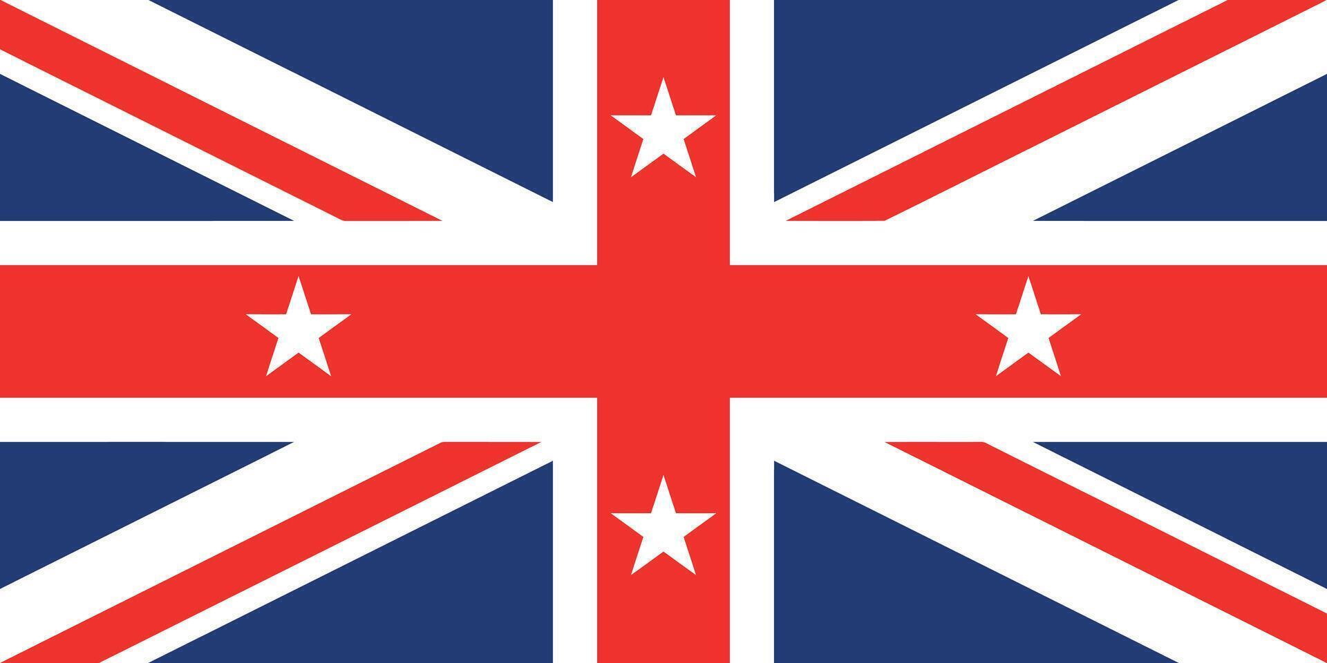 Top view of flag Governor 1869 New Zealand. New Zealand travel and patriot concept. no flagpole. Plane layout, design. Flag background vector