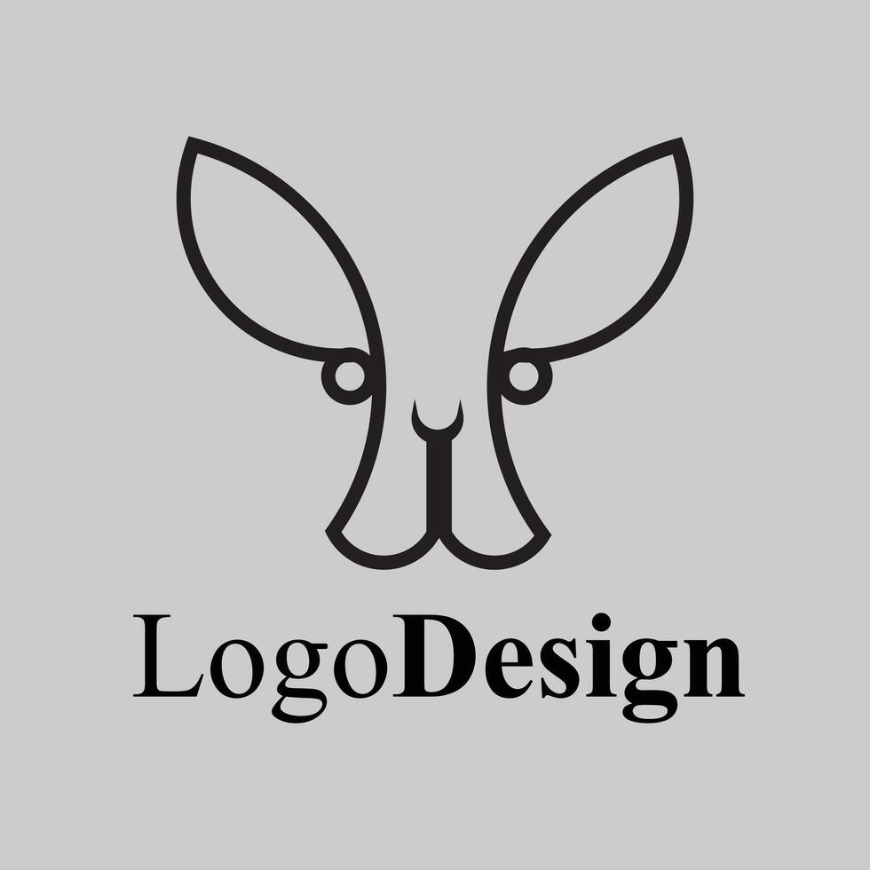 Deer logo design vector