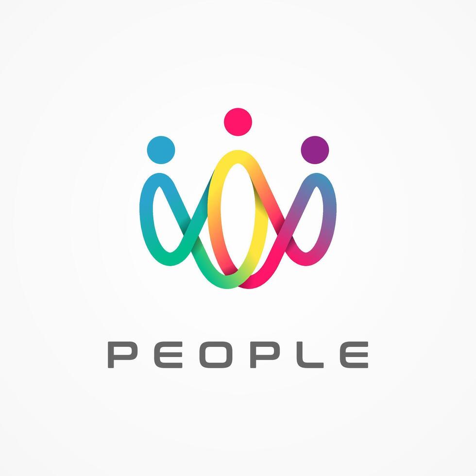 People logo design, modern Community human Logo design template element vector