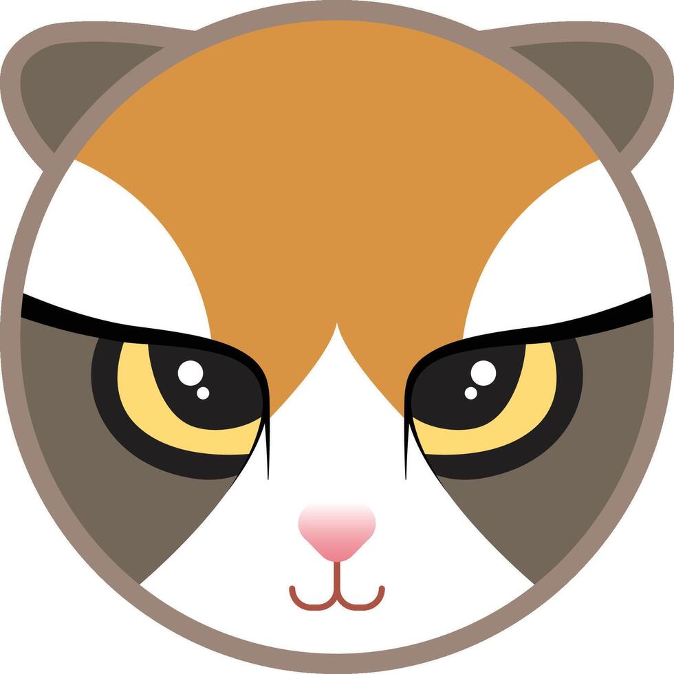 fisheye lens cat vector