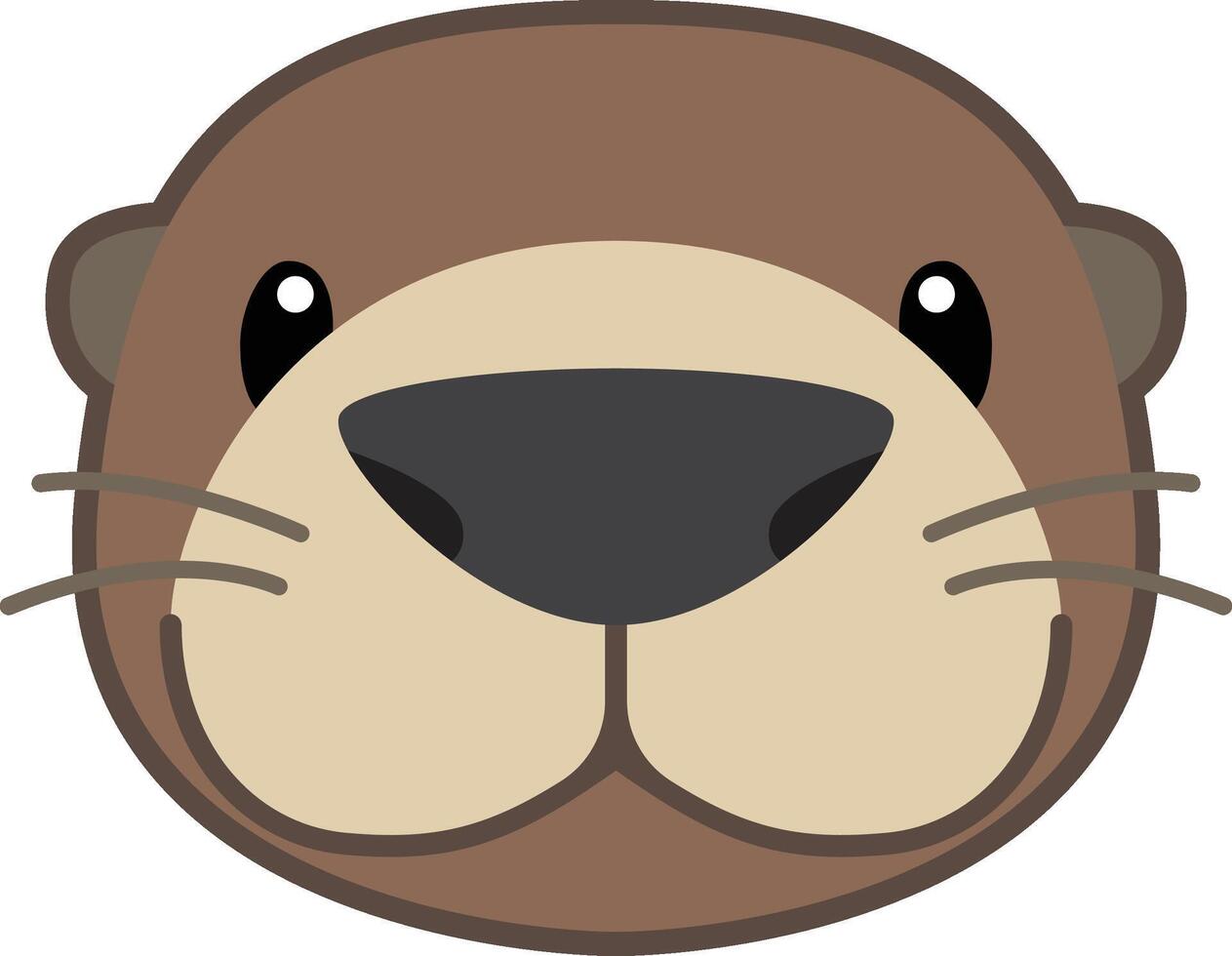 fisheye lens otter vector