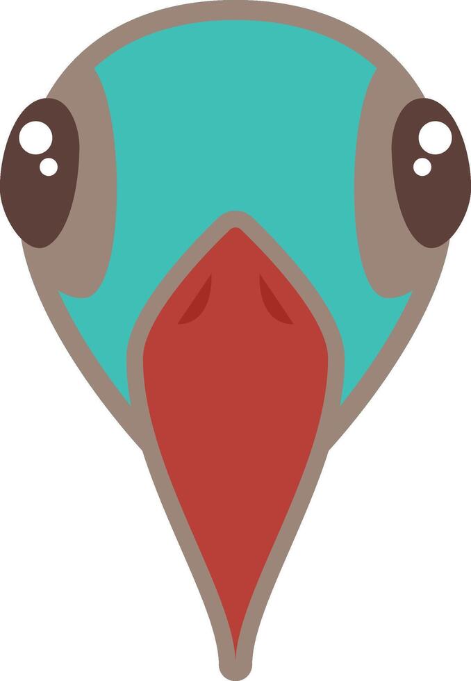 fisheye lens bird vector