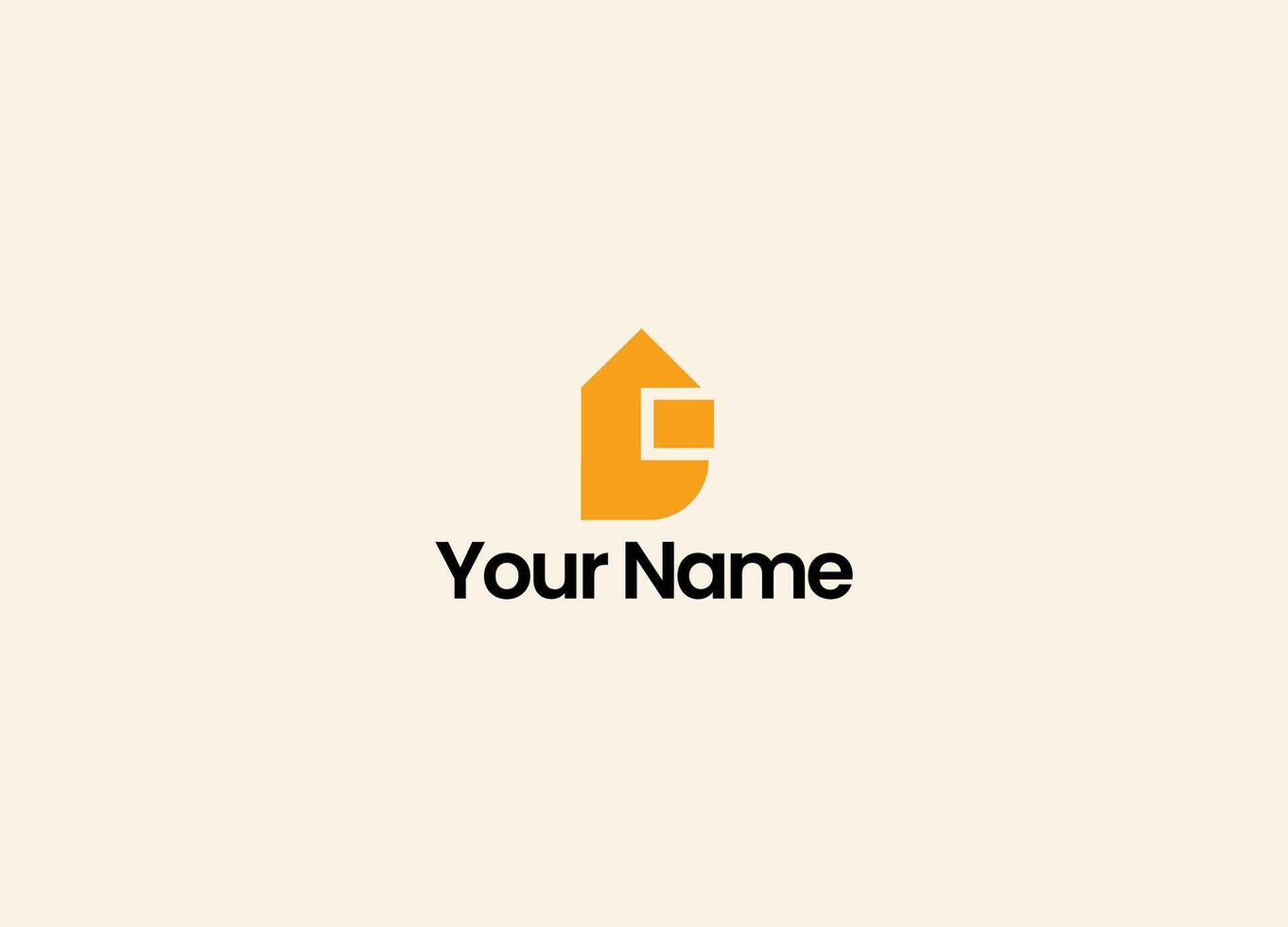 Letter C with Home Abstract Logo design vector