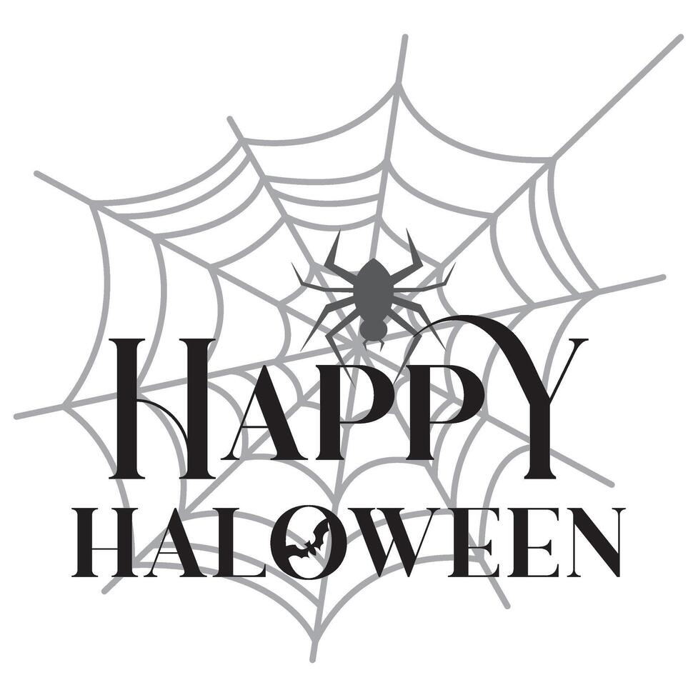 Happy haloween pumpkin zombie bats text sign design laser cut vector