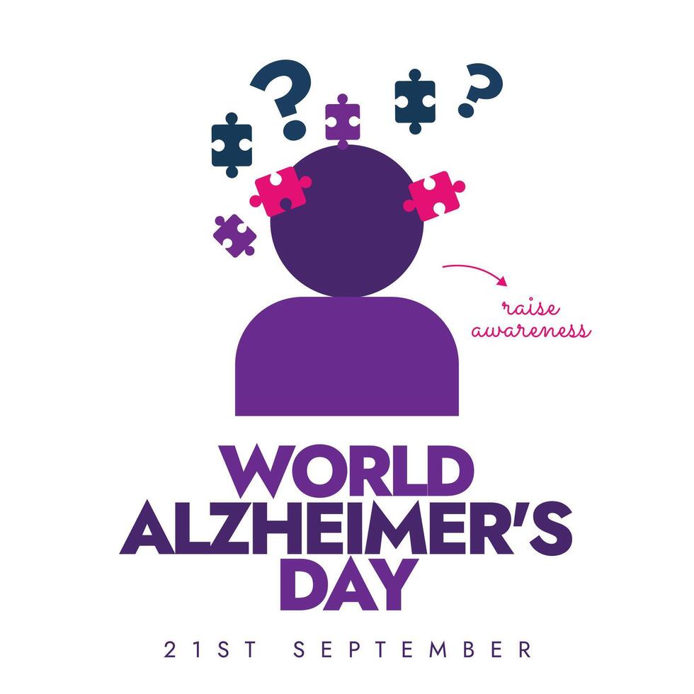 World Alzheimer's Day background, banner vector