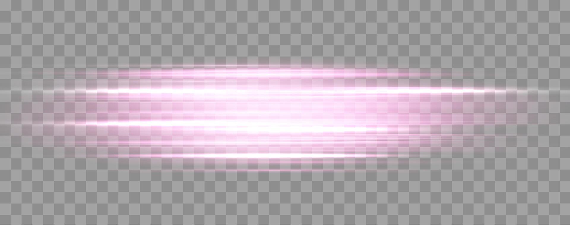 Velocity light neon flow, zoom in motion effect, pink glow speed lines, colorful light trails, stripes. vector