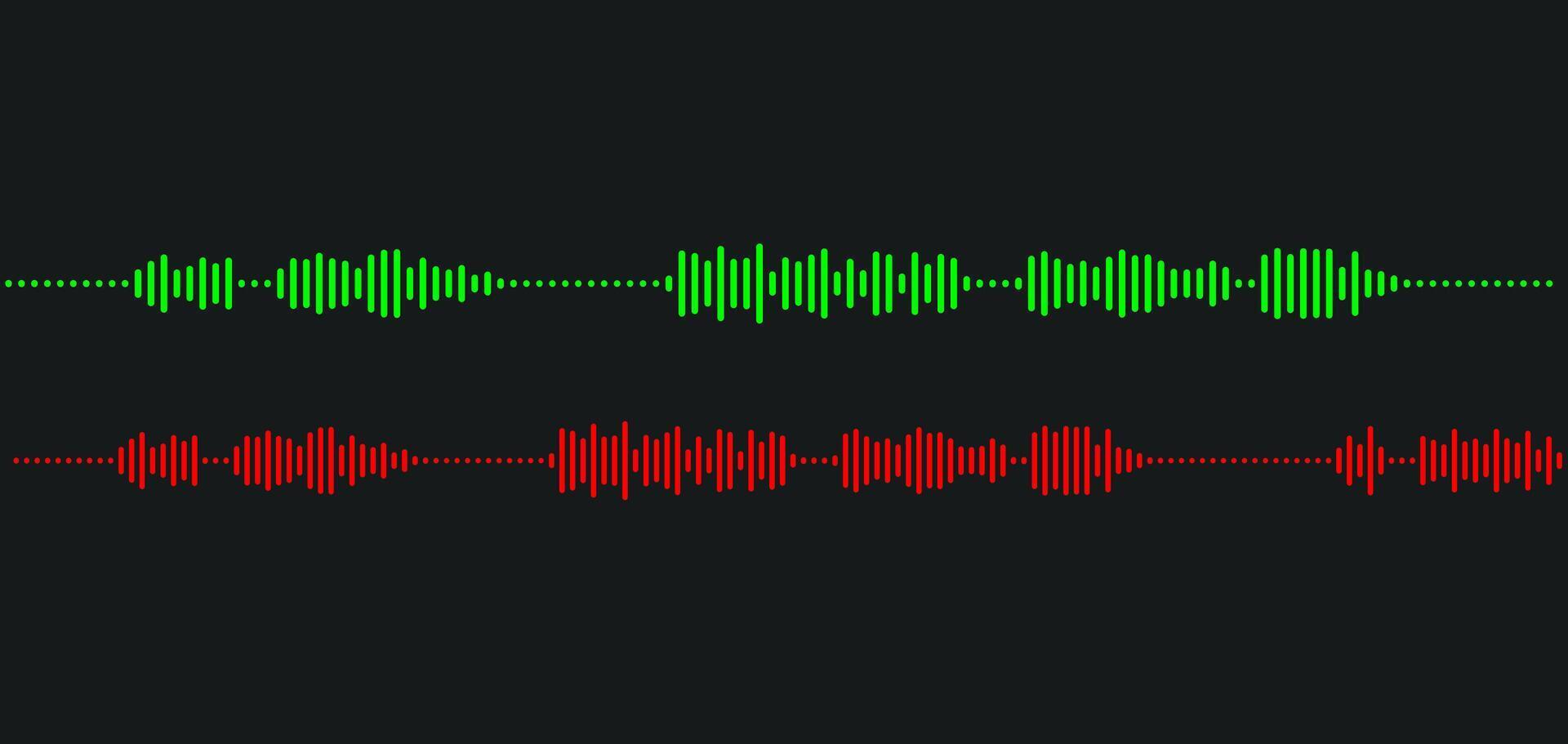 Audio waveform, music wave elements vector