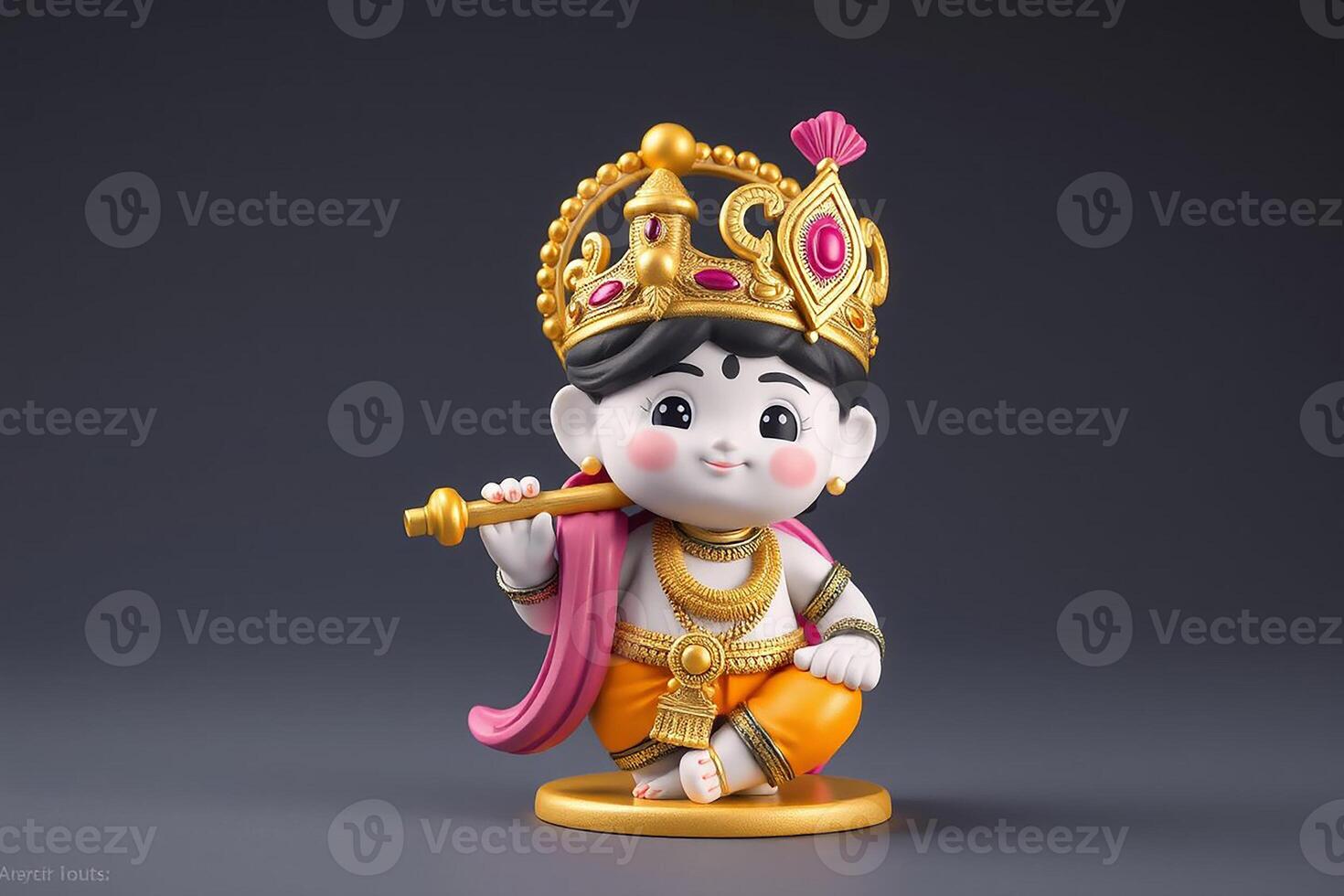 Shree Krishna for Janmashtami. 3D Kawaii Krishna Divine Child photo