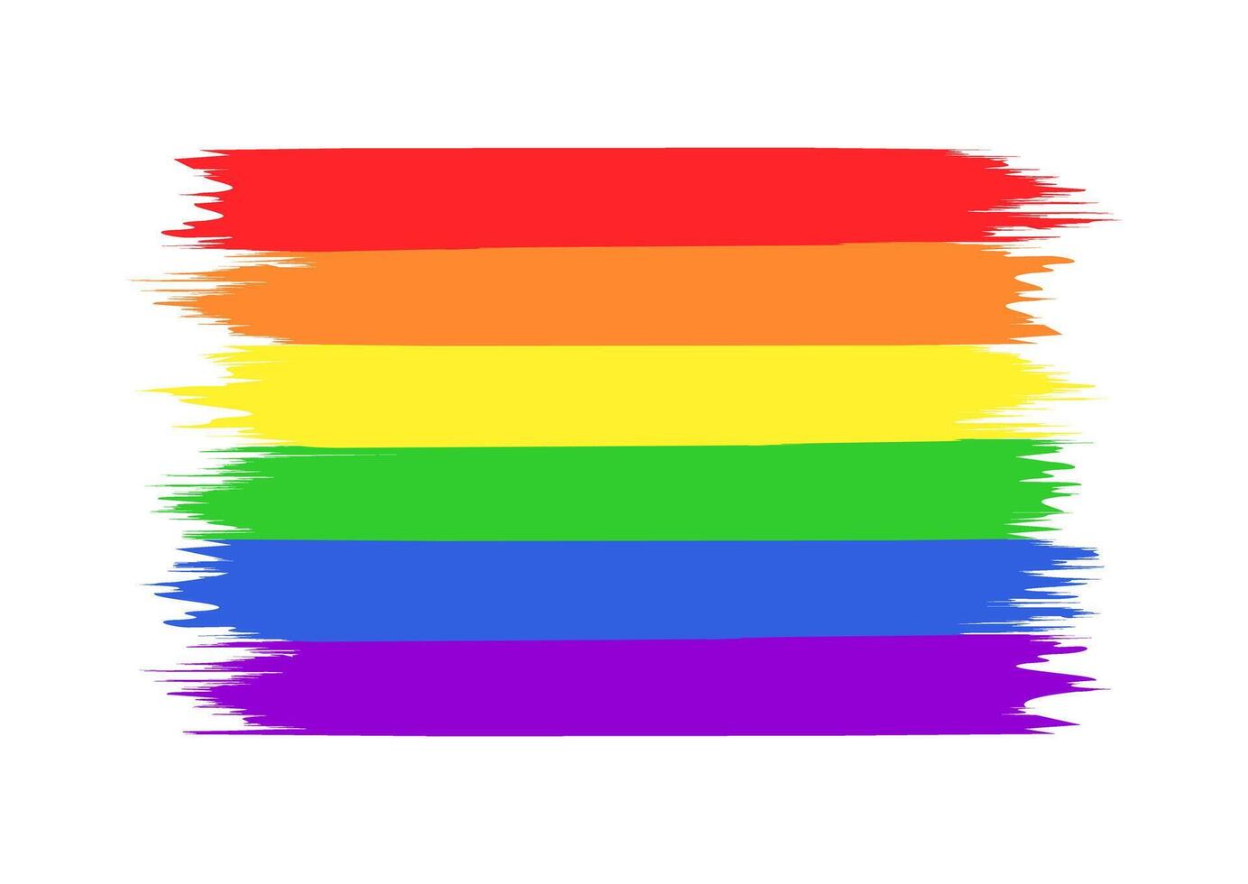 Pride day watercolor flag colorful brush stroke. LGBT rights freedom flag Illustration vector