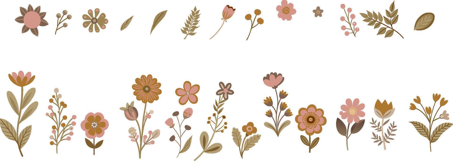 Coffee colored flower vector