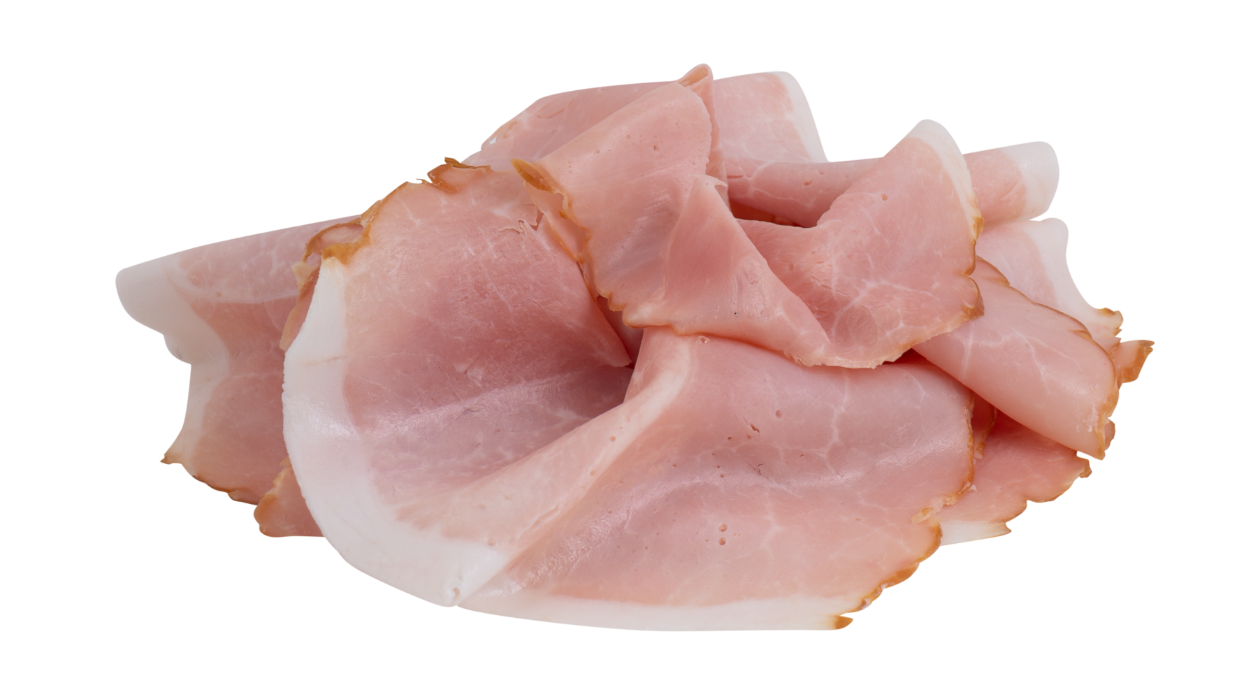 Smoked pork fresh ham cut out isolated transparent background png