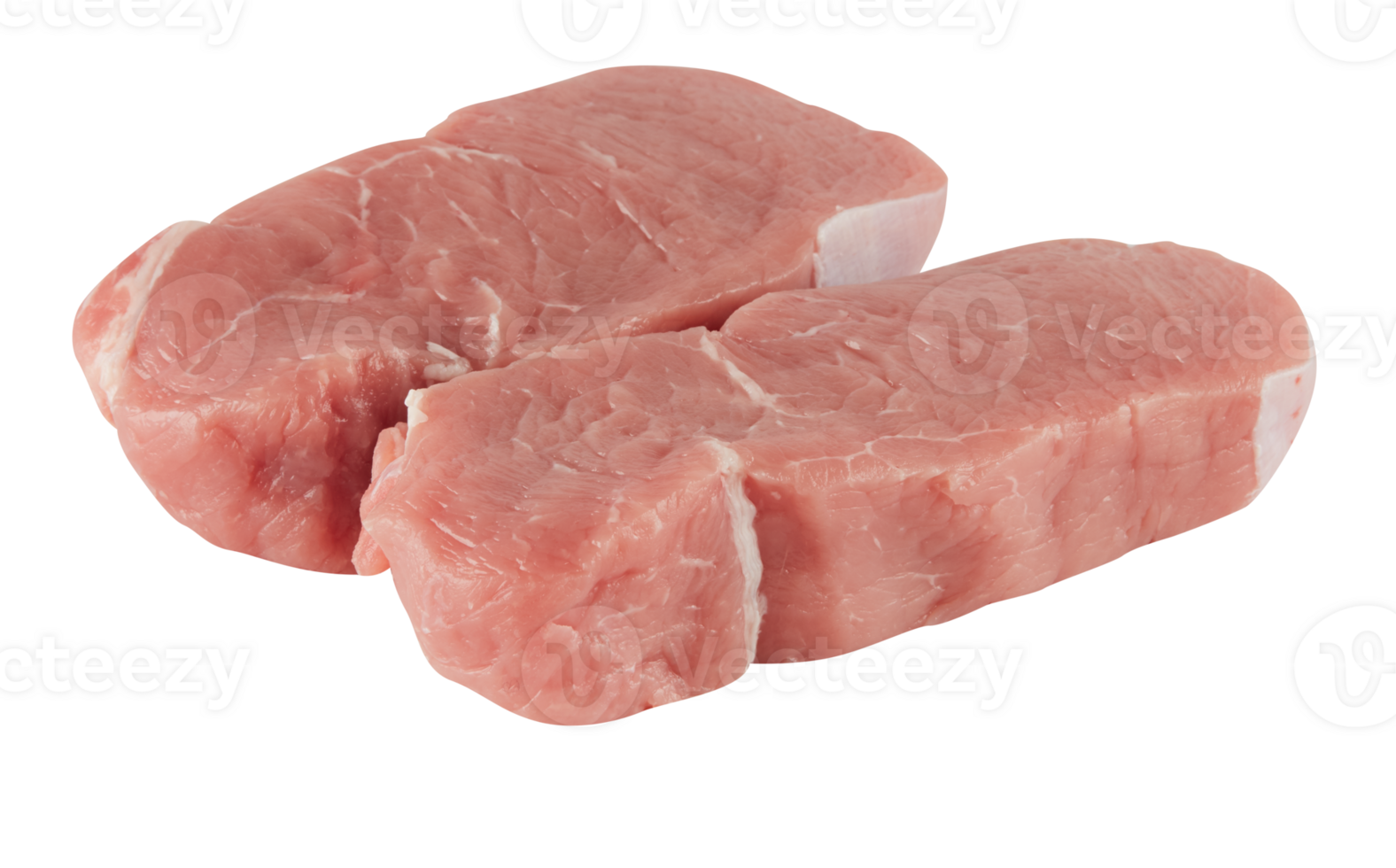 Fresh red pork loin without fat png
