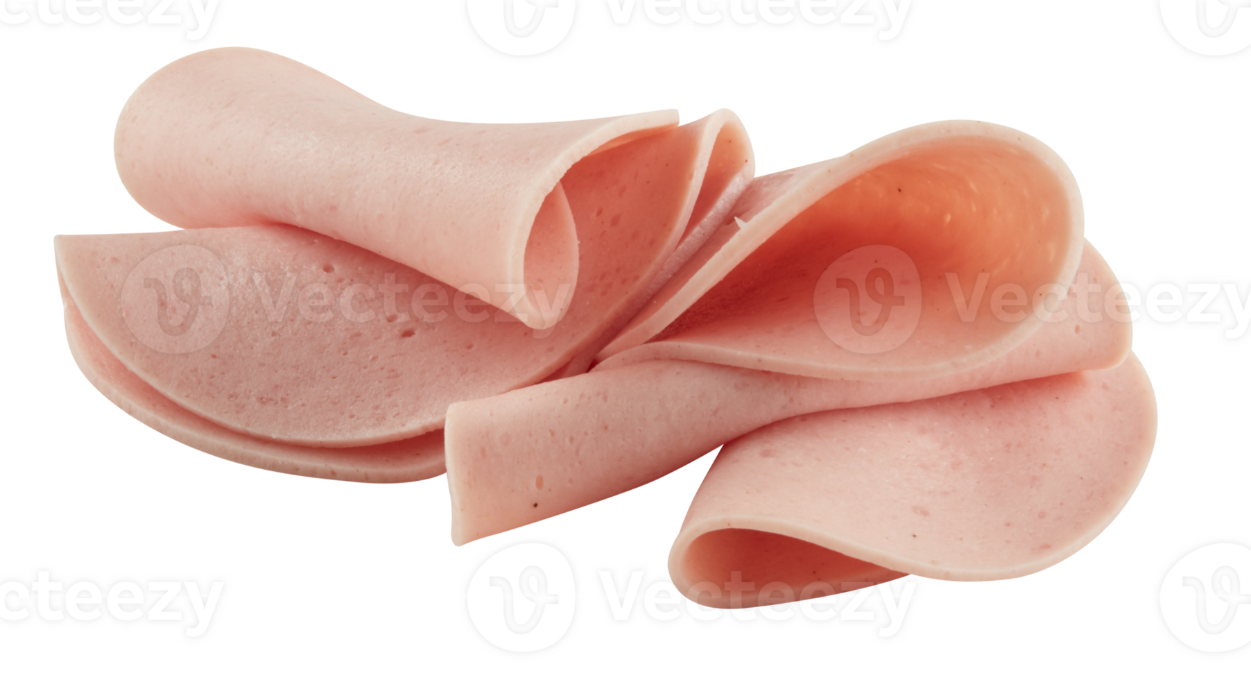 Fresh ham slices stacked on top of each other png