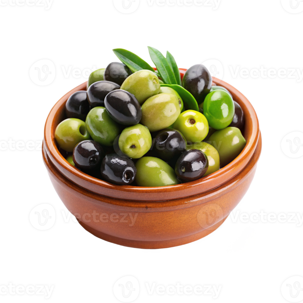 Image Of black and green olives png