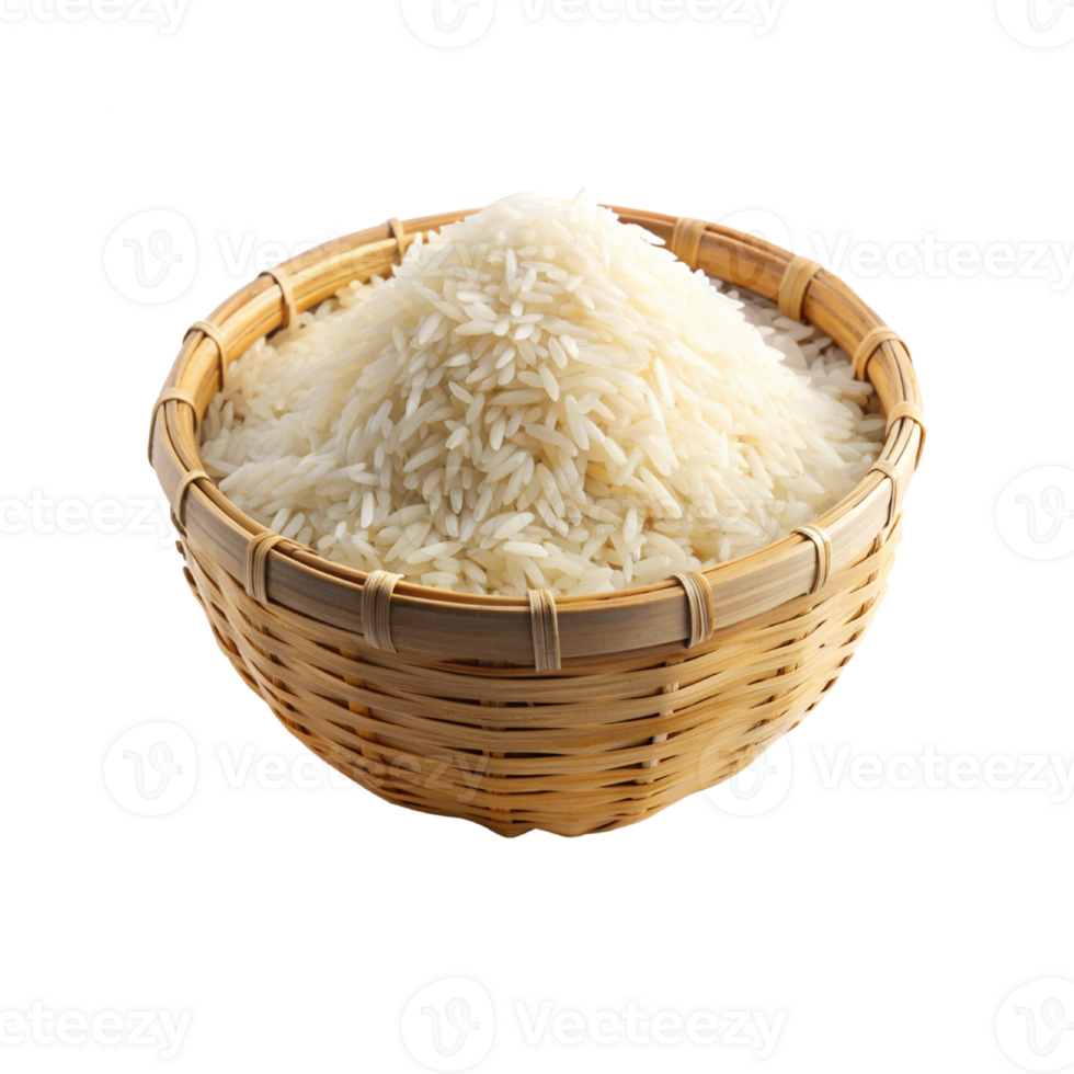 basmati rice in a basket png