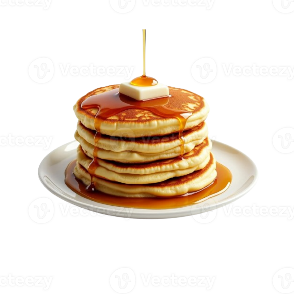 pancakes with syrup on top of a plate png