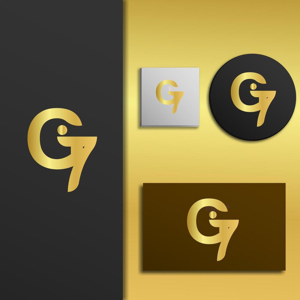 logo icon design letter G luxury gold elegant simple monogram eps 10 vector
