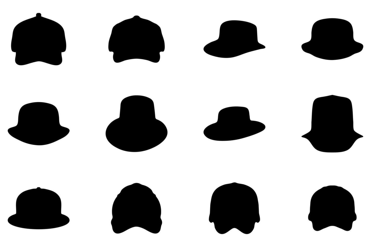 Hat icon set. Fashion item design vector