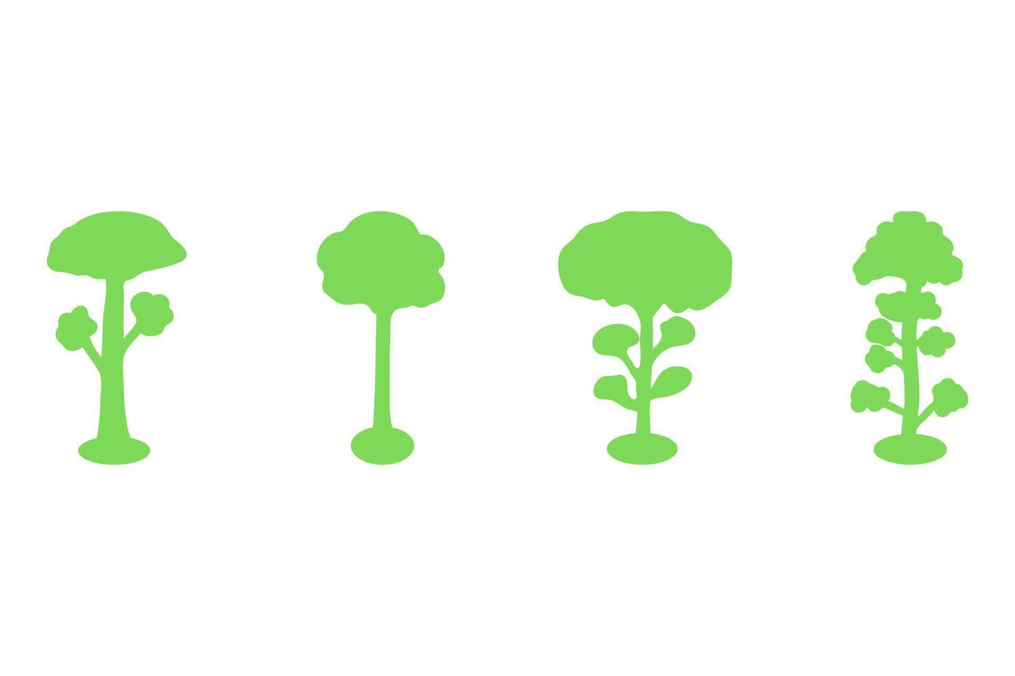 Tall Tree icon set. Plant and nature design vector