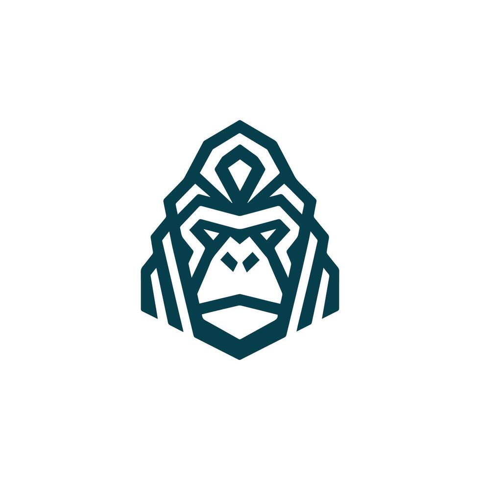 Geometric gorilla logo vector