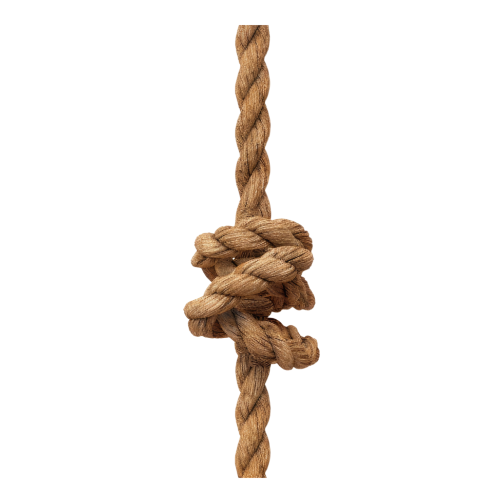 Climbing rope isolated on transparent background. png