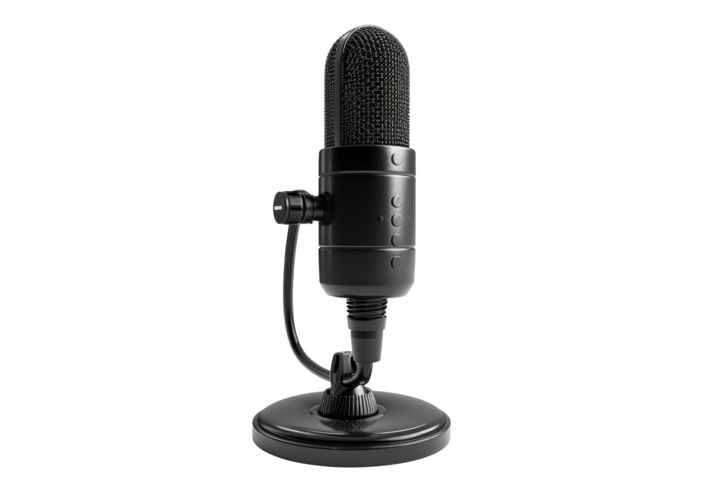 Podcast mic isolated on transparent background. png