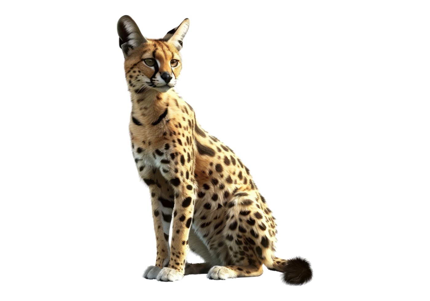 gato cerval animal aislado en transparente antecedentes. png