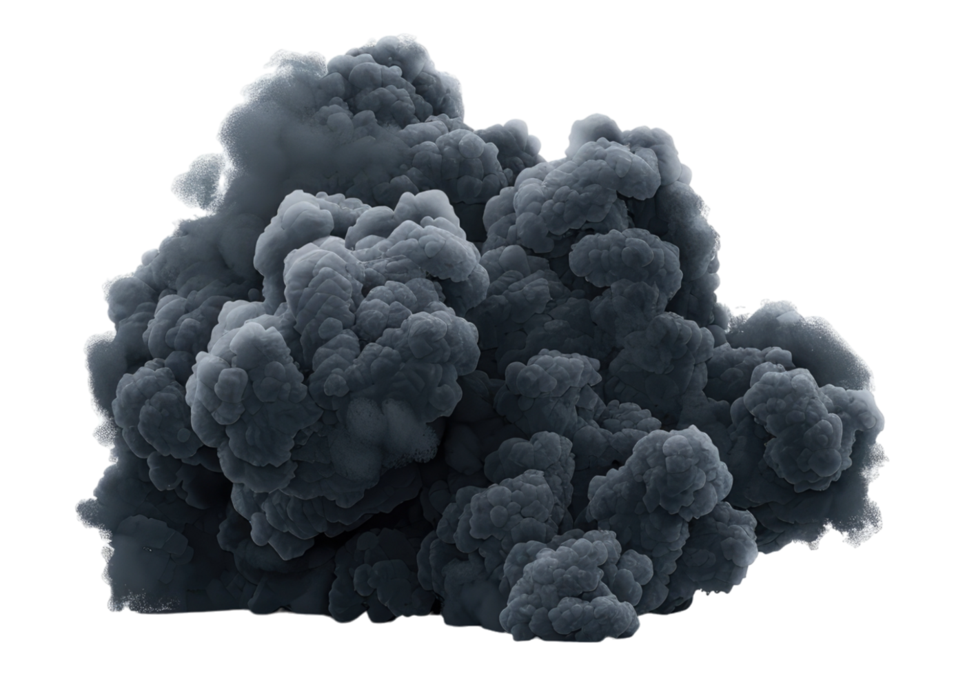 Black rain cloud isolated on transparent background. png